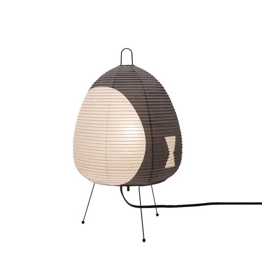 Lámpara de mesa con pantalla de papel de arroz y diseño de inspiración japonesa