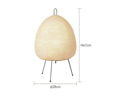 Lampada da tavolo con paralume in carta di riso e design di ispirazione giapponese
