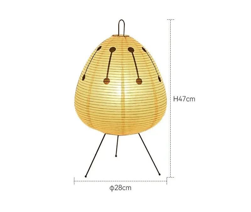 Lampada da tavolo con paralume in carta di riso e design di ispirazione giapponese