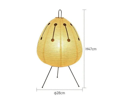 Lampada da tavolo con paralume in carta di riso e design di ispirazione giapponese