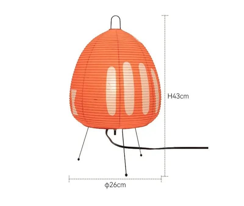 Lampada da tavolo con paralume in carta di riso e design di ispirazione giapponese