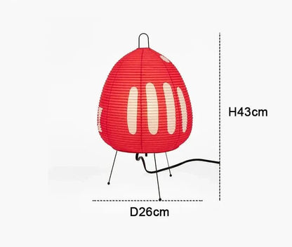 Lampada da tavolo con paralume in carta di riso e design di ispirazione giapponese