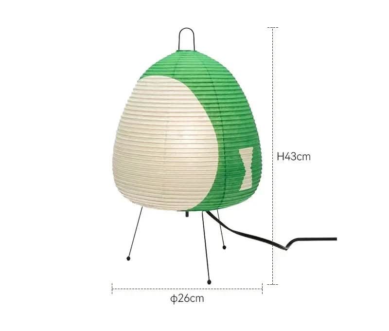 Lampada da tavolo con paralume in carta di riso e design di ispirazione giapponese