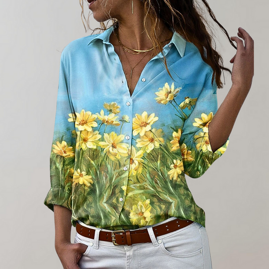 Blusa cómoda con mangas largas - Zera