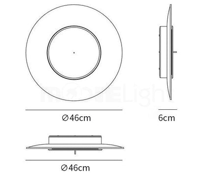 Modern Nordic Lunar Ceiling Light with LED