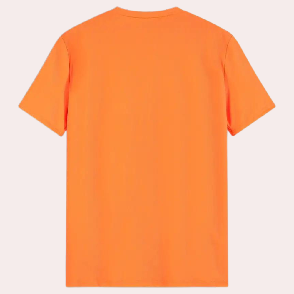 Luuk | Orange Summer T-shirt with Round Neck