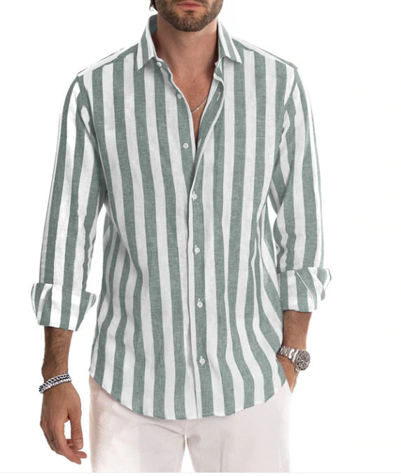 Luuk | Striped Men's Shirt with Long Sleeves