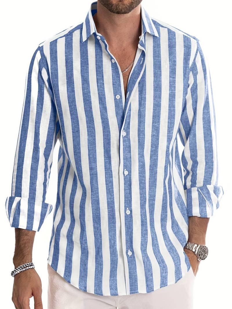 Luuk | Striped Men's Shirt with Long Sleeves