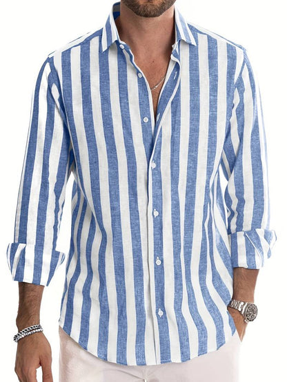 Luuk | Striped Men's Shirt with Long Sleeves