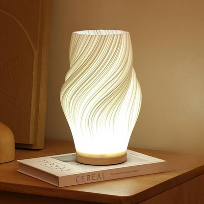 Luxe design swirl LED table lamp