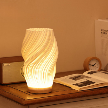 Luxe design swirl LED table lamp