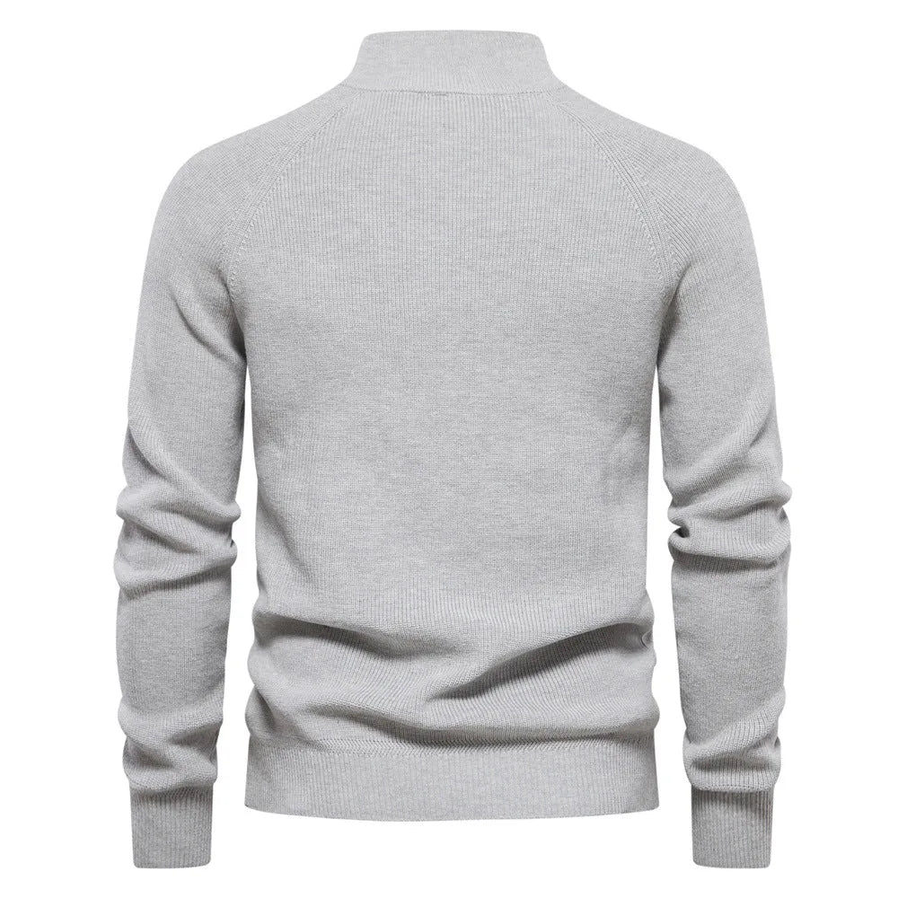 Hugo Luxe Half Zip Jumper with Stand-Up Collar