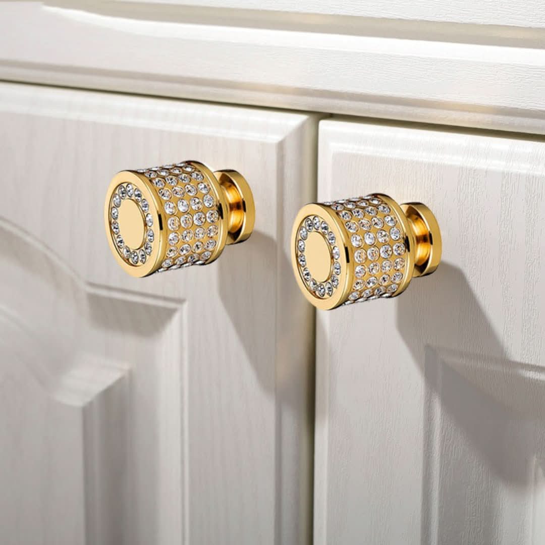 Crystal Gold Handles - 2 PIECES