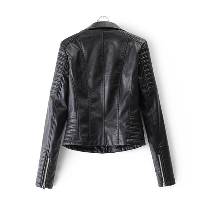 Lyrica - Slim Fit Motorcycle Jacket with Zipper for Women