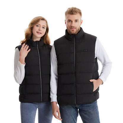 Giacca riscaldata unisex con temperatura regolabile e materiale idrorepellente