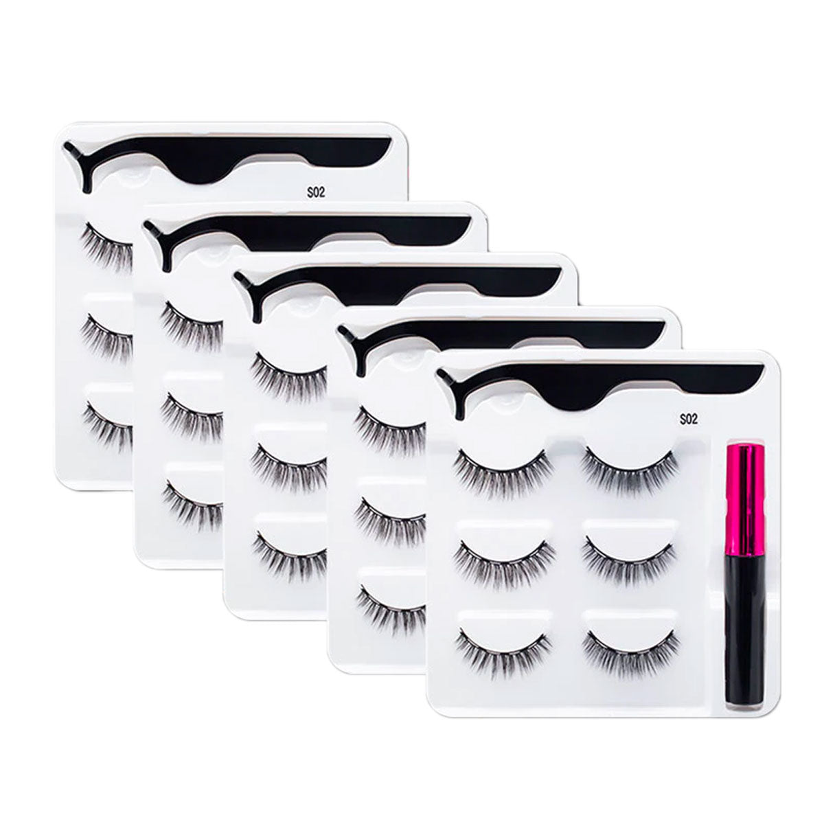 Ciglia finte magnetiche con eyeliner - Set di ciglia di tendenza per un look glamour in un attimo