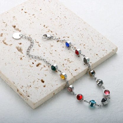 Colourful Crystal Charm Bracelet