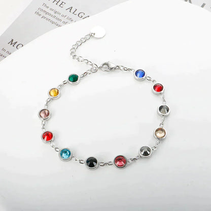 Colourful Crystal Charm Bracelet