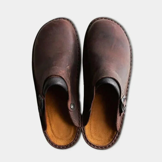 Zapatillas de cuero sintético para hombre con forro interior cómodo