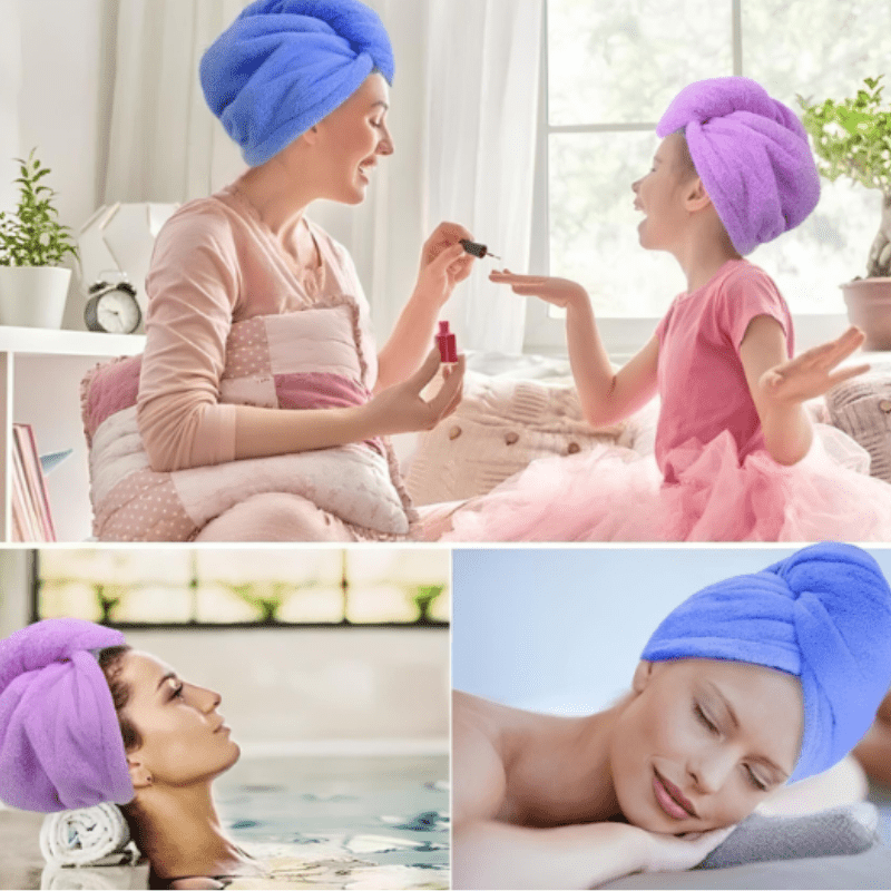 Asciugamano in microfibra per capelli da donna – asciugatura rapida e confortevole