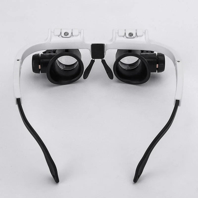 Magnifying Glass Glasses with LED Lighting and Adjustable Lenses