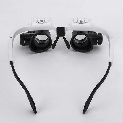 Magnifying Glass Glasses with LED Lighting and Adjustable Lenses