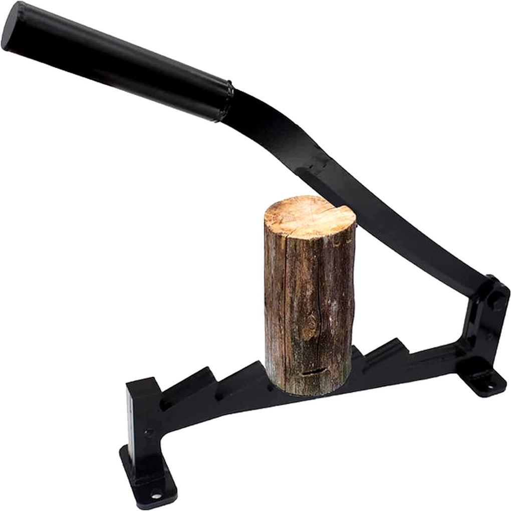 Manual Wall-Mounted Wood Splitter - Lever-Activated Firewood Tool