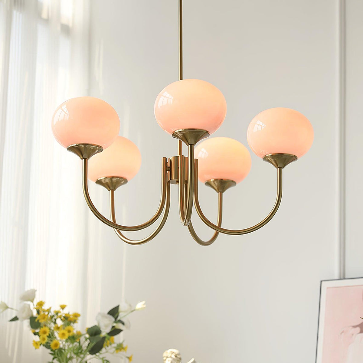 Modern chandelier with playful flair
