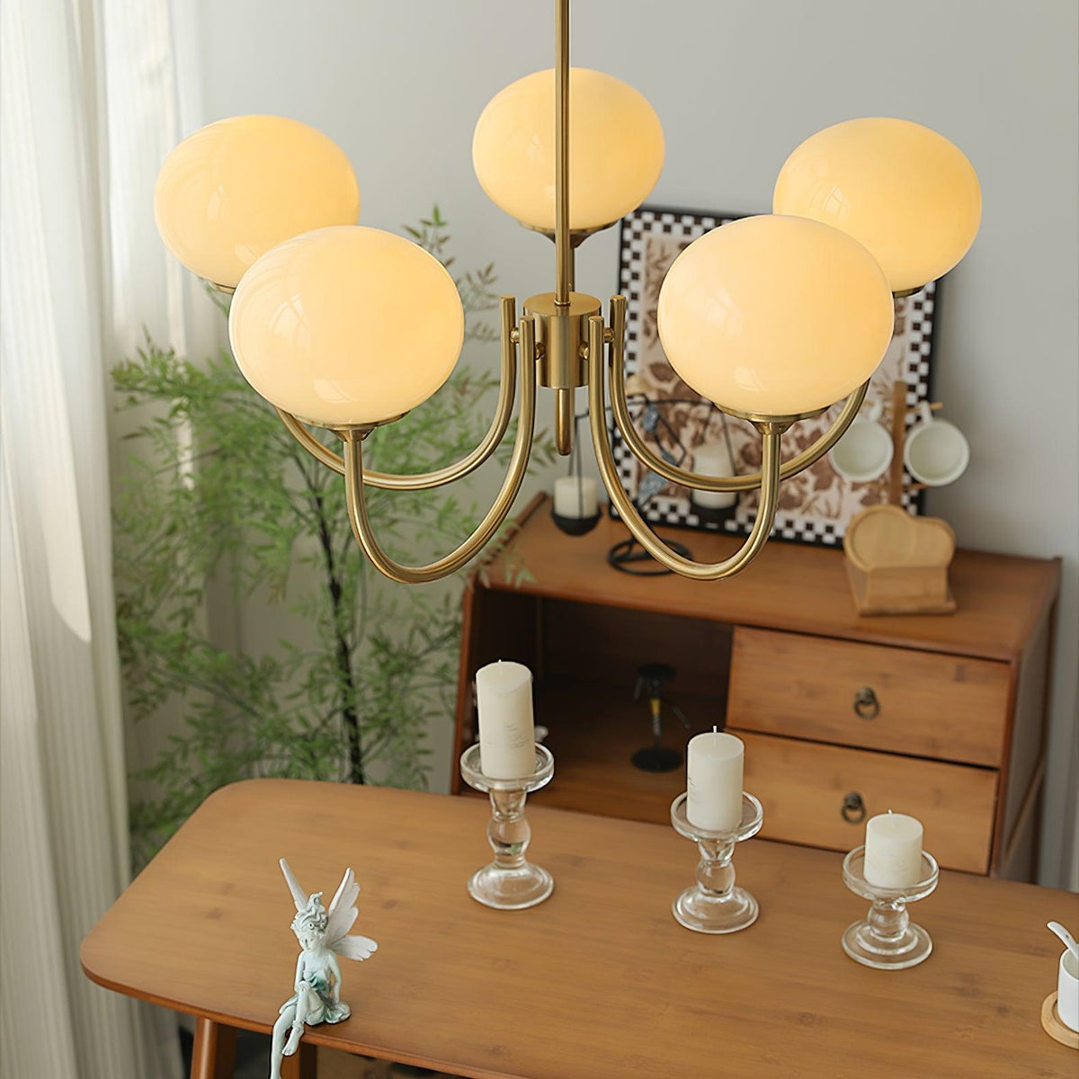 Modern chandelier with playful flair