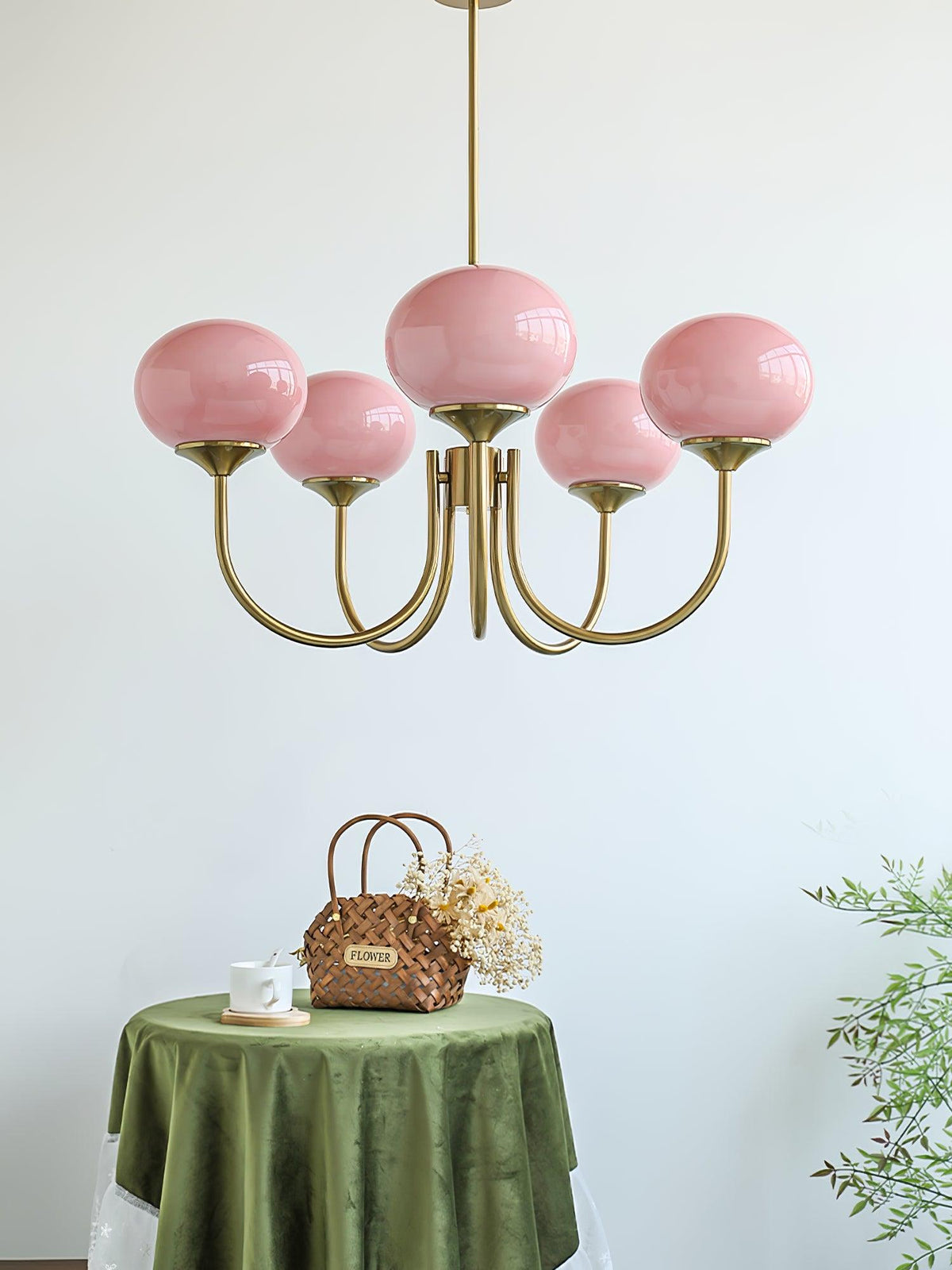Modern chandelier with playful flair