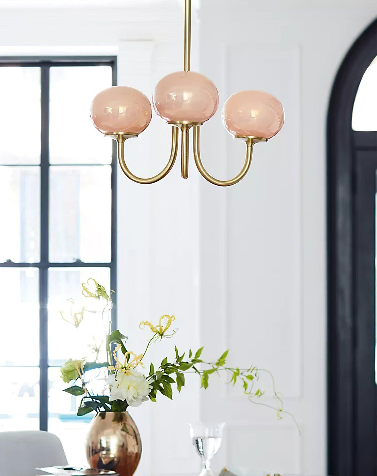 Modern chandelier with playful flair