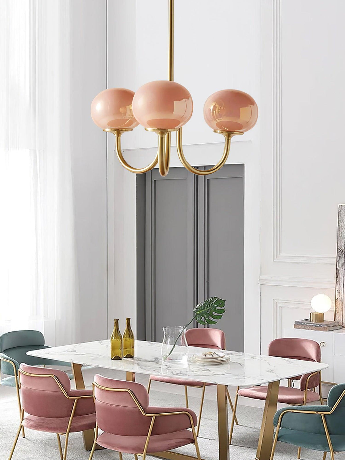 Modern chandelier with playful flair