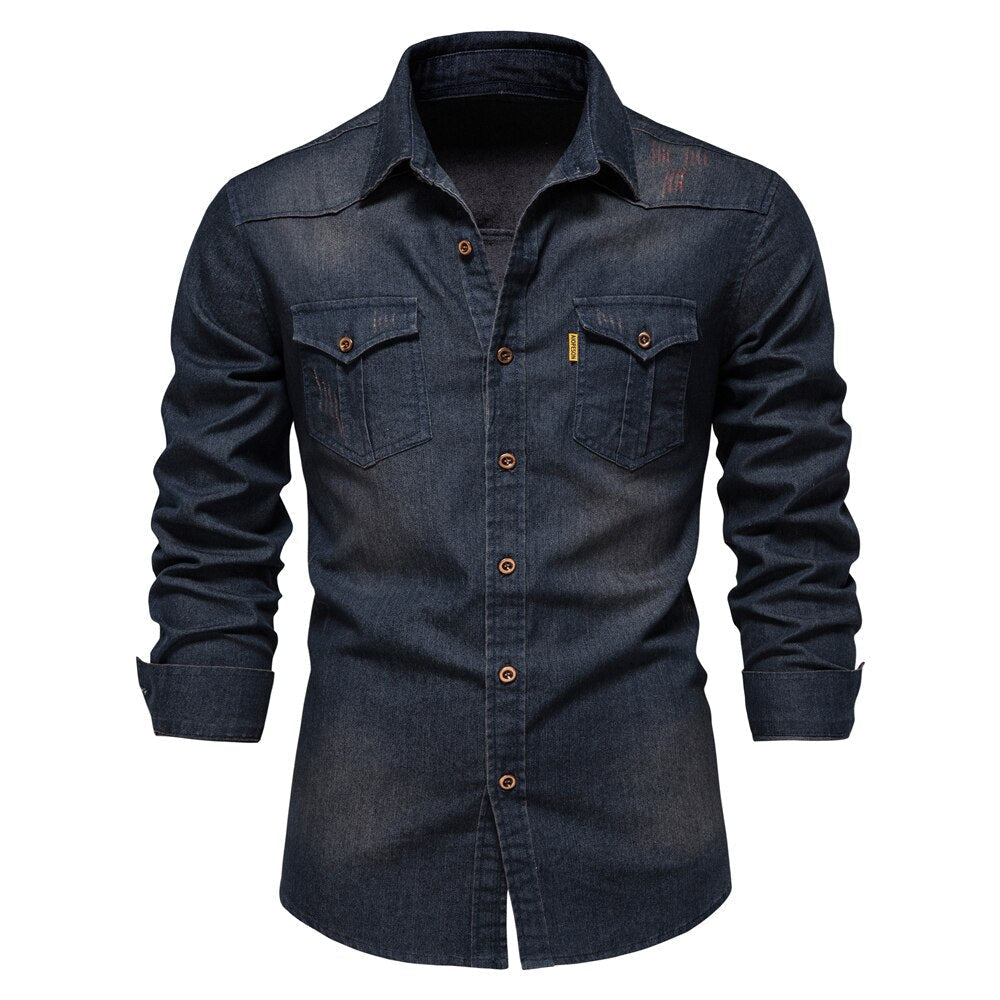 Martin | Stretch Cotton Denim Shirt