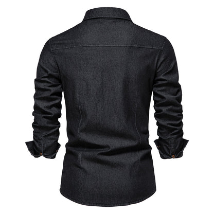 Martin | Stretch Cotton Denim Shirt