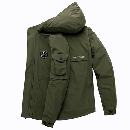 Miggy - Men's bomber jacket with hood and sleeve pocket