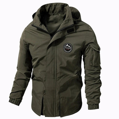 Miggy - Men's bomber jacket with hood and sleeve pocket