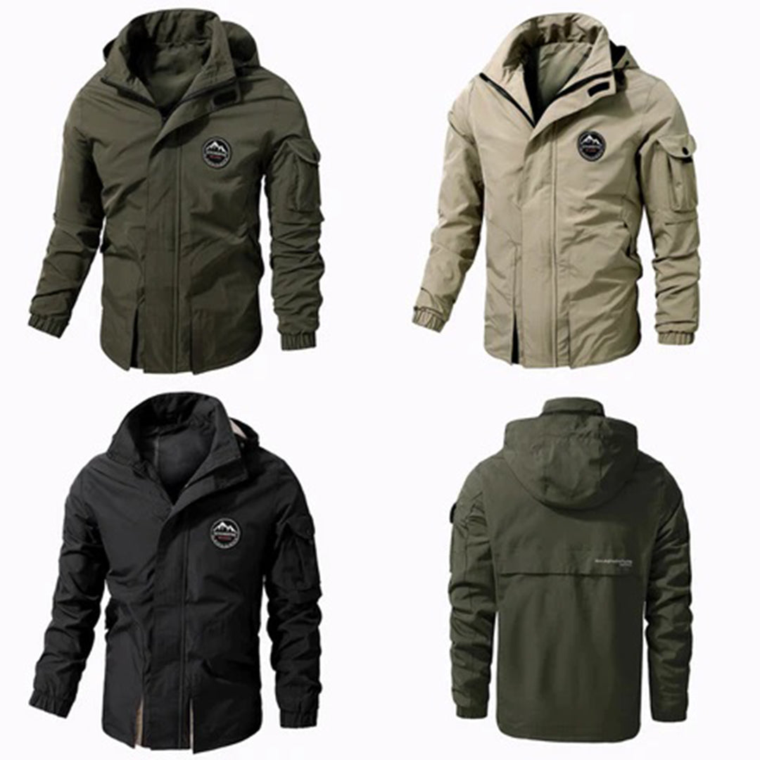 Miggy - Men's bomber jacket with hood and sleeve pocket