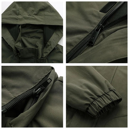 Miggy - Men's bomber jacket with hood and sleeve pocket