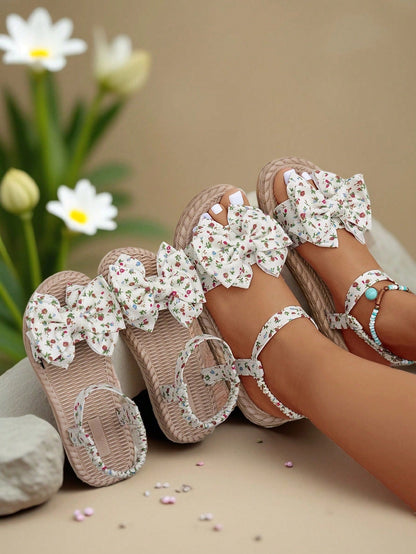 Matching Sandals with Bow for Mother & Daughter