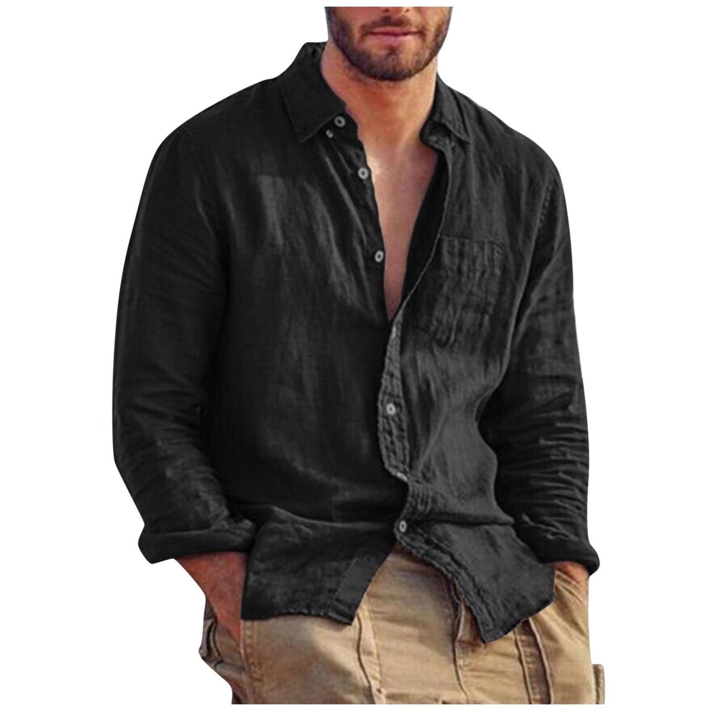 Matteo | Linen V-neck T-shirt for Men