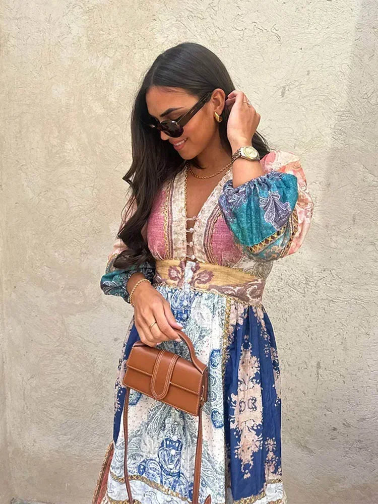 Maxi and mini bohemian dress - Angela