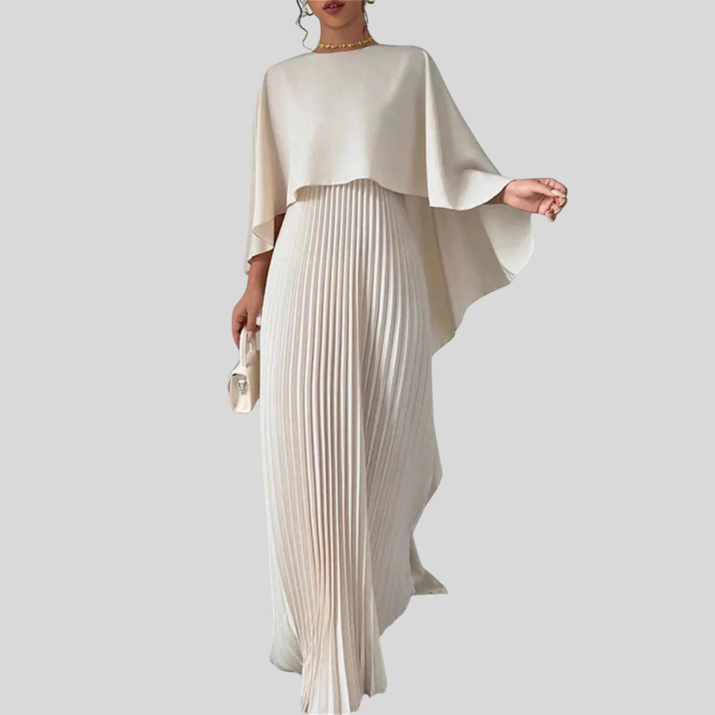 Maxi dress with batwing sleeves