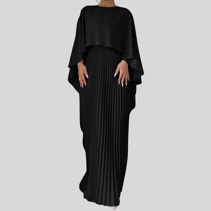 Maxi dress with batwing sleeves