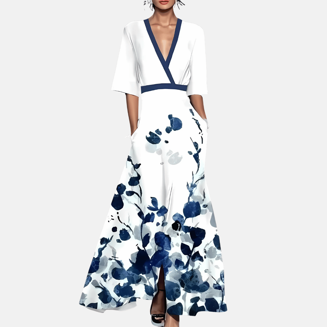 Maxi dress with floral print for women