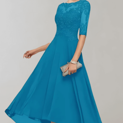 Maxi dress with lace sleeves - Wedding guest