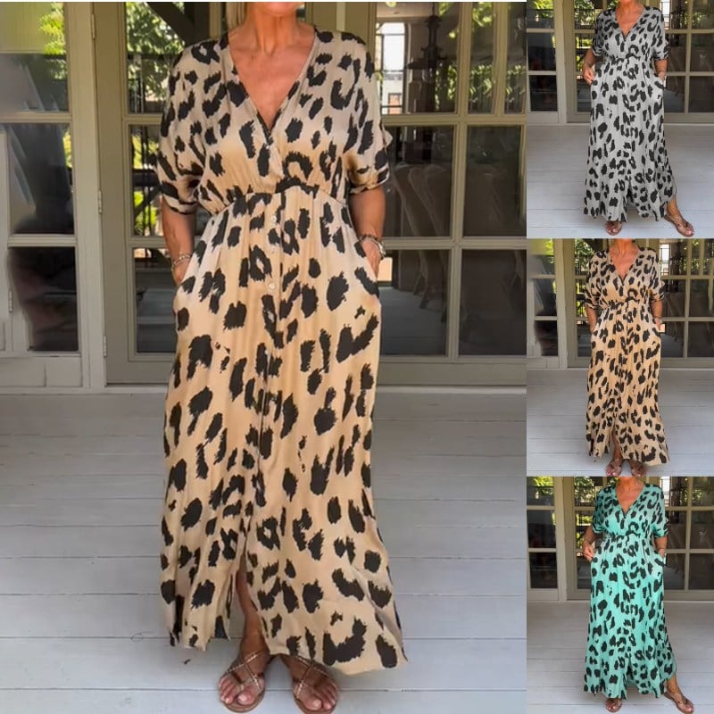Maxi dress with leopard print - Esmee