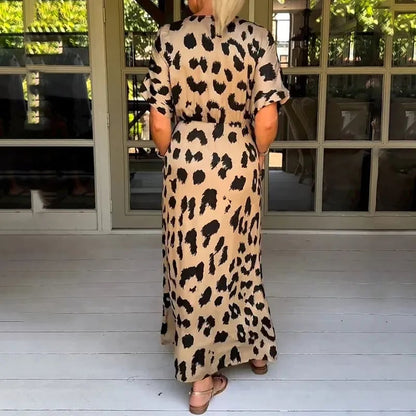 Maxi dress with leopard print - Esmee