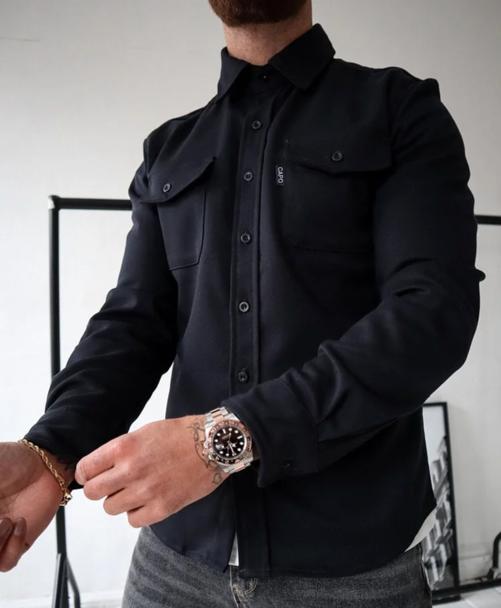 Men's Long Sleeve Shirt with Pockets - Capo
