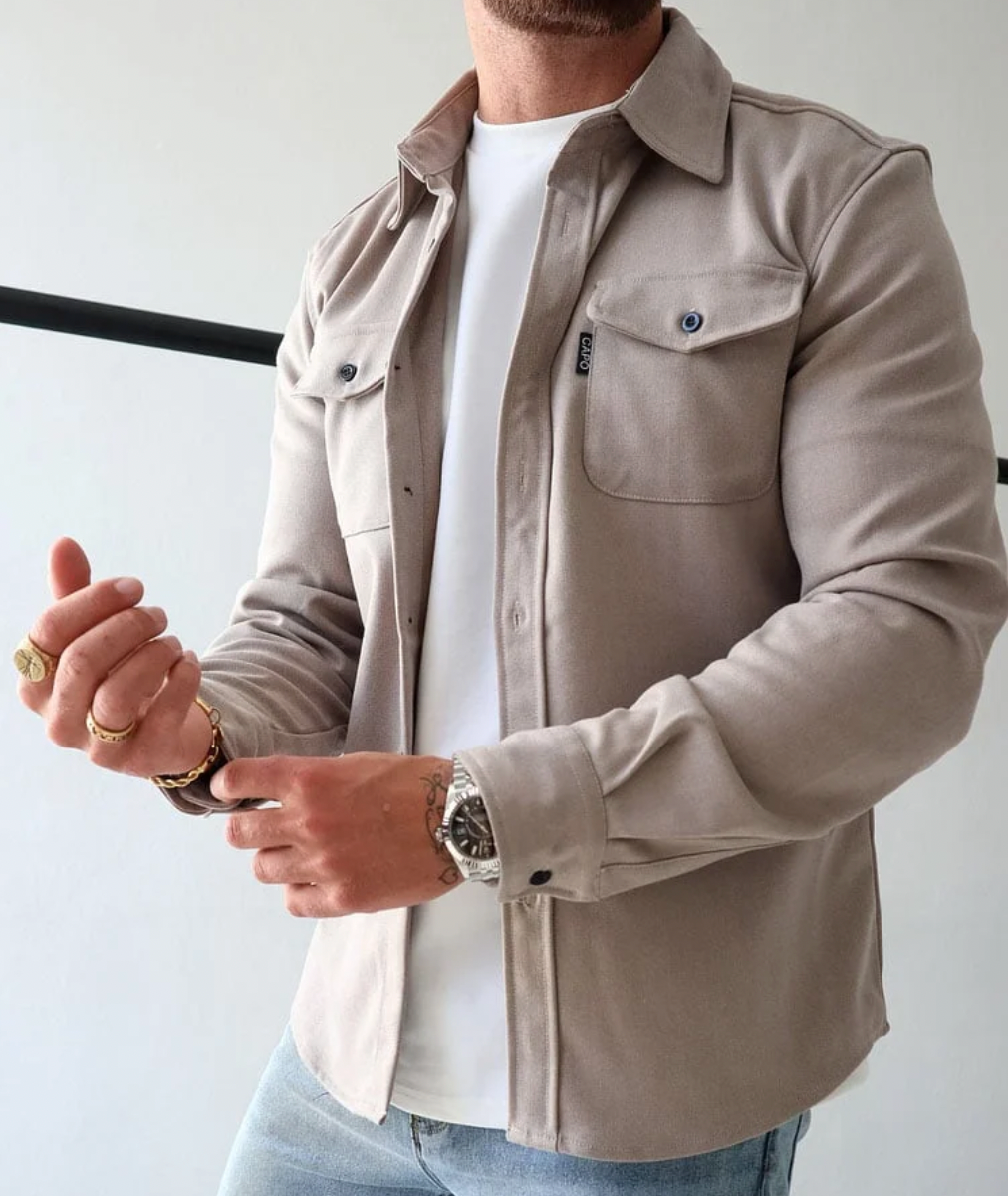 Men's Long Sleeve Shirt with Pockets - Capo