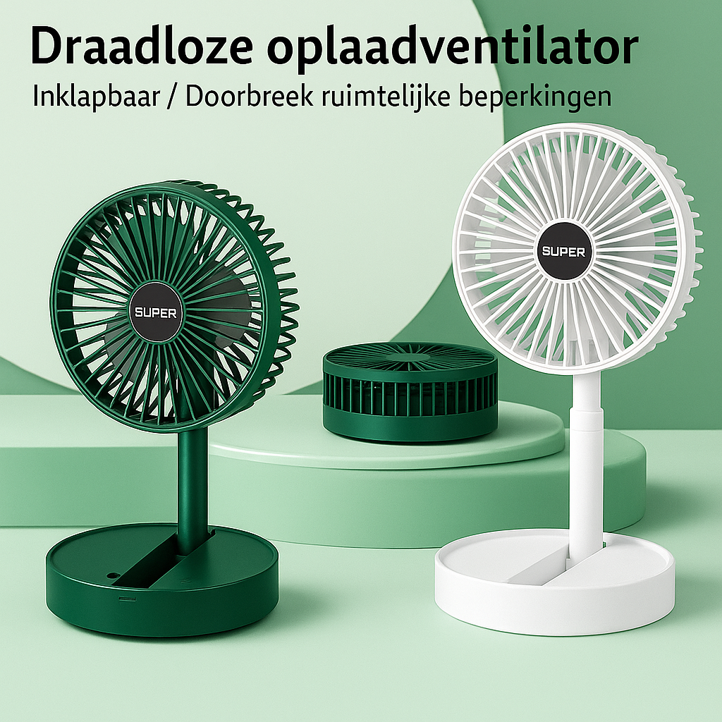 Rechargeable Fan - Tilt Adjustable and Powerful